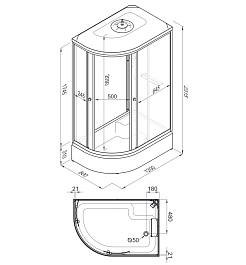 Triton Душевая кабина Коралл Лайт В правая 120/80 Щ0000068948 – фотография-5